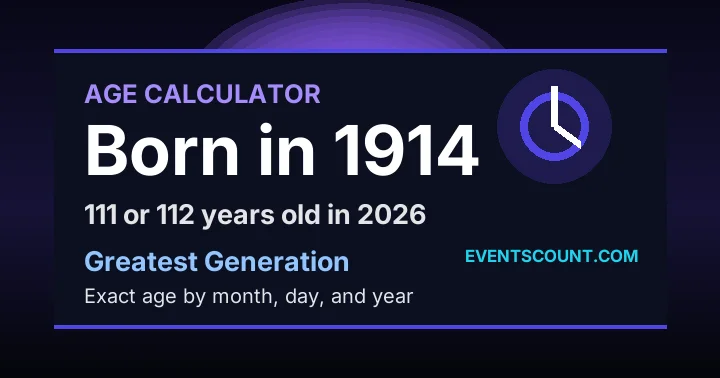 How old are you if you were born in 1914?