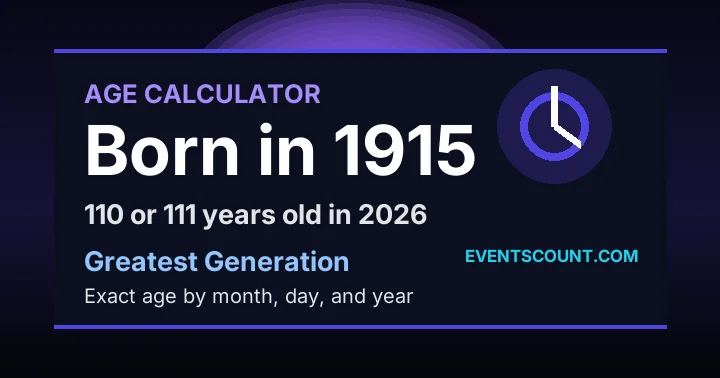 How old are you if you were born in 1915?