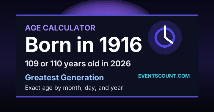How old are you if you were born in 1916?