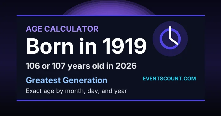 How old are you if you were born in 1919?