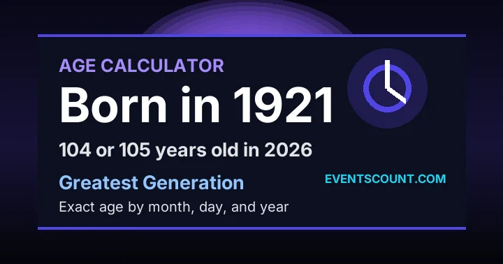 How old are you if you were born in 1921?