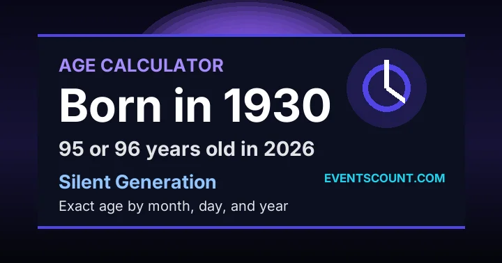 How old are you if you were born in 1930?