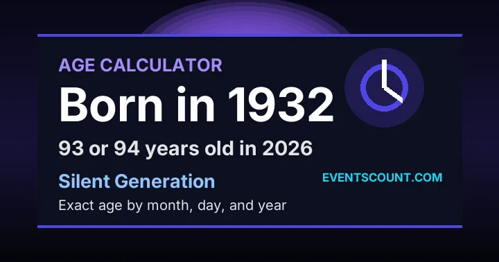 How old are you if you were born in 1932?