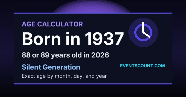 How old are you if you were born in 1937?