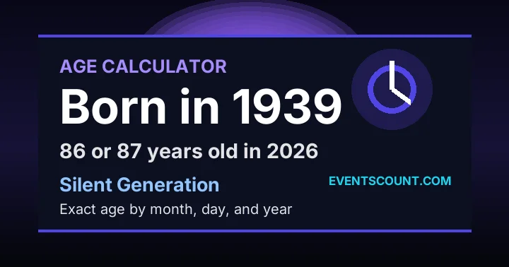 How old are you if you were born in 1939?