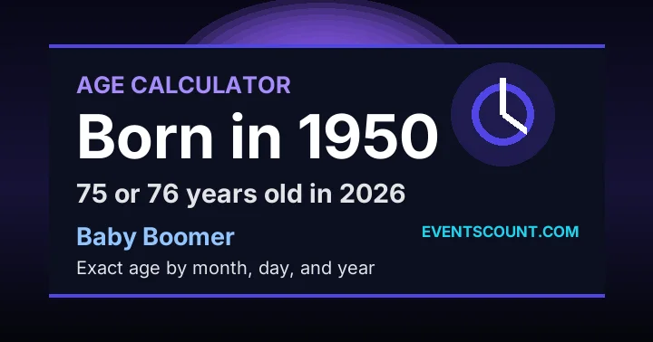 How old are you if you were born in 1950?
