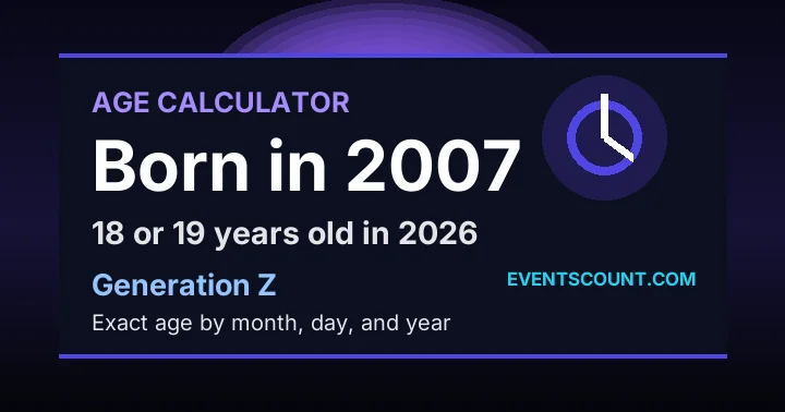 How old are you if you were born in 2007?