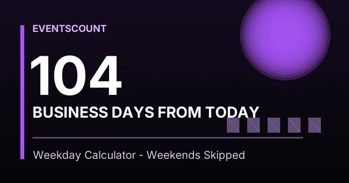 104 Business Days From Today