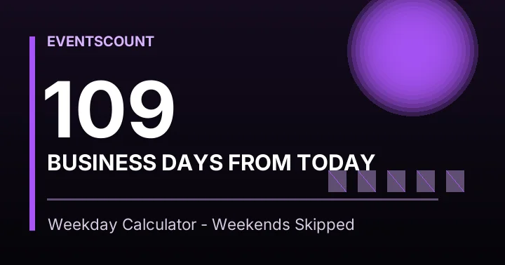 109 Business Days From Today