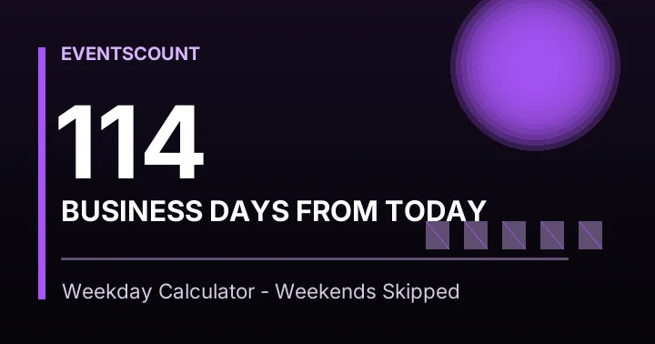 114 Business Days From Today