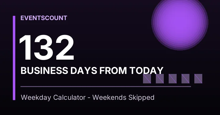 132 Business Days From Today