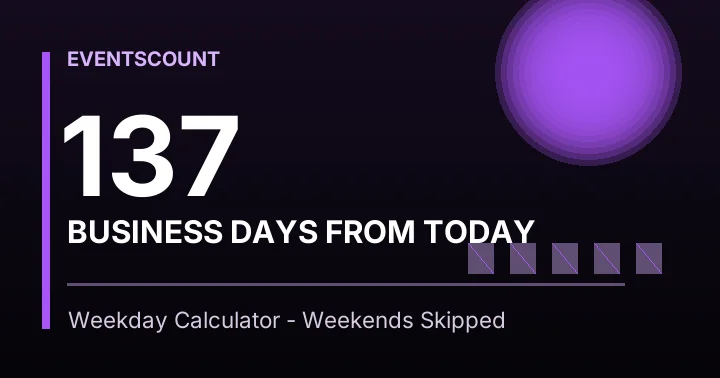 137 Business Days From Today