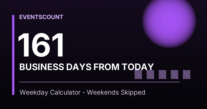 161 Business Days From Today