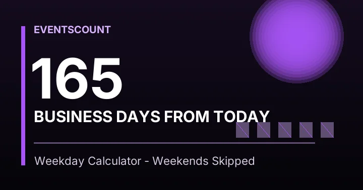 165 Business Days From Today