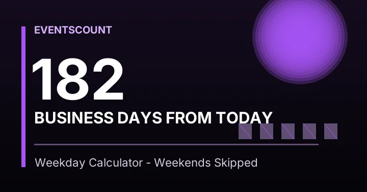 182 Business Days From Today