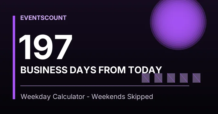 197 Business Days From Today