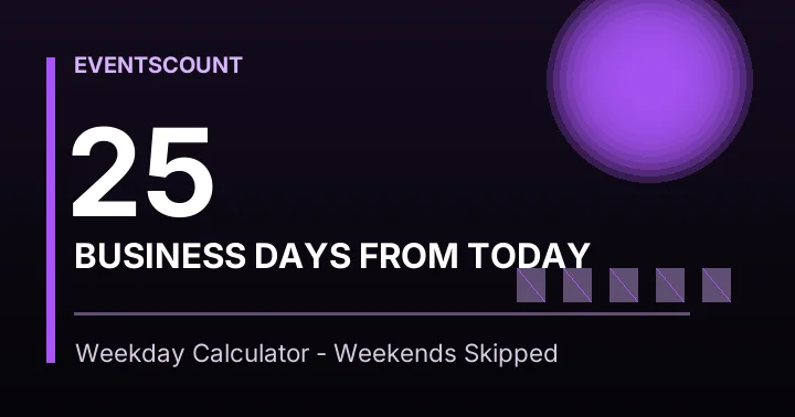 25 Business Days From Today