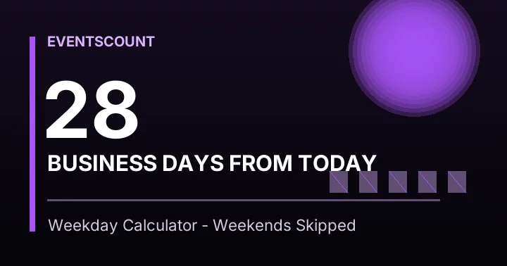 28 Business Days From Today