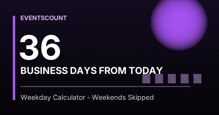 36 Business Days From Today