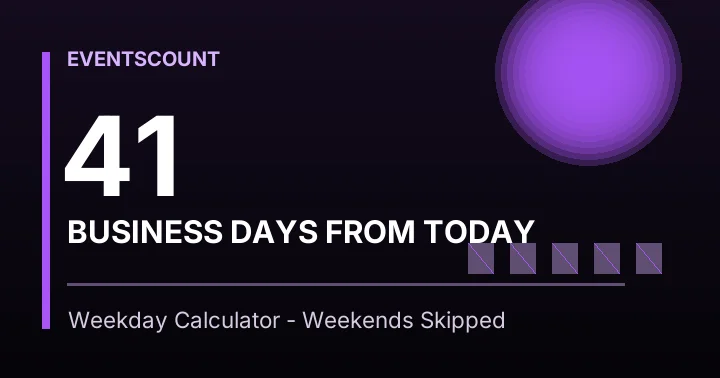 41 Business Days From Today