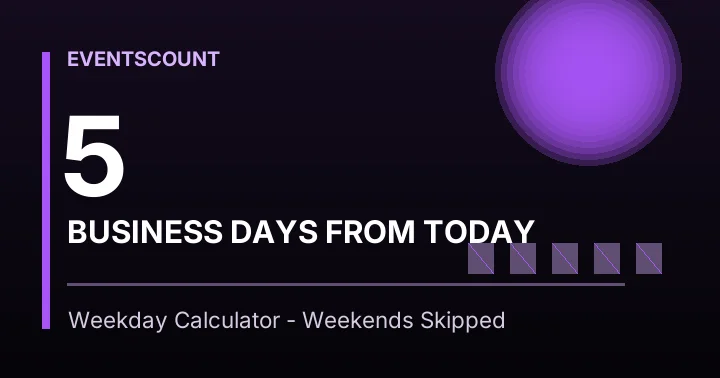 5 Business Days From Today