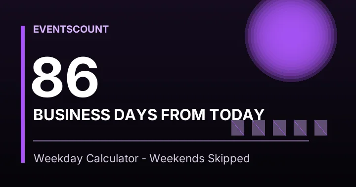 86 Business Days From Today