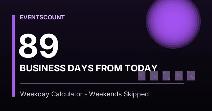 89 Business Days From Today