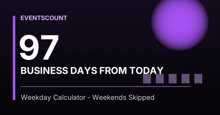 97 Business Days From Today