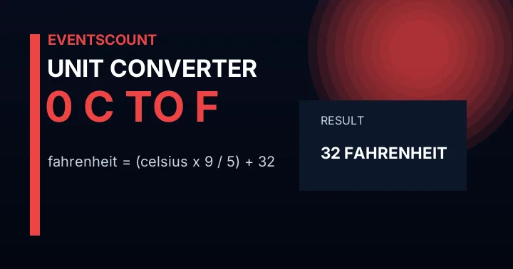 0 C to F