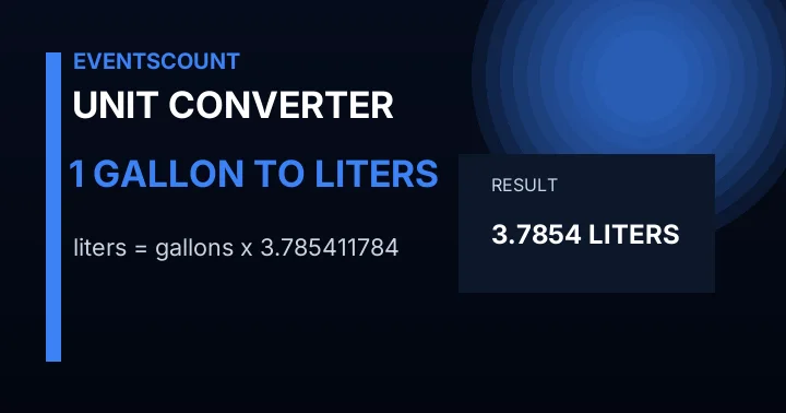 1 Gallon To Liters