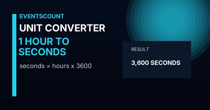 1 Hour To Seconds