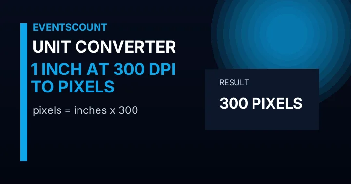 1 Inch At 300 DPI To Pixels
