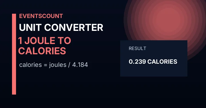 1 Joule To Calories