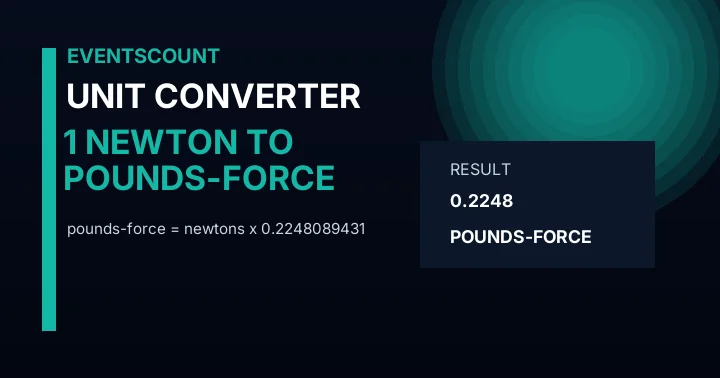 1 Newton To Pounds-force