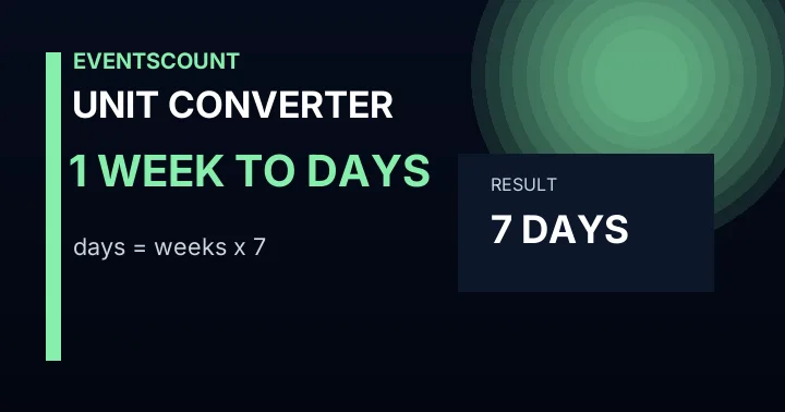1 Week To Days