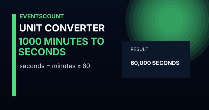 1000 Minutes To Seconds