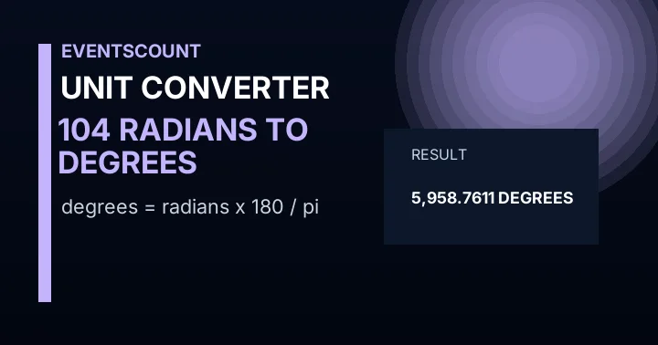 104 Radians To Degrees