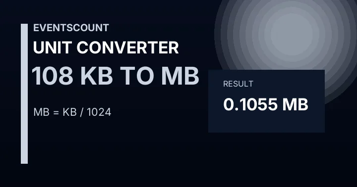 108 KB To MB