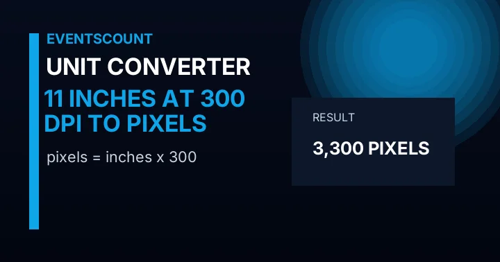 11 Inches At 300 DPI To Pixels