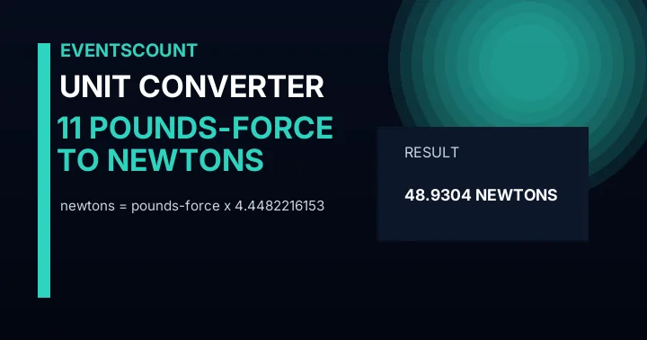 11 Pounds-force To Newtons