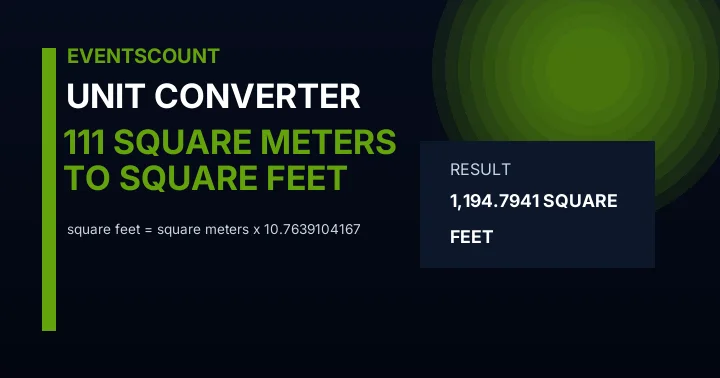 111 Square Meters To Square Feet