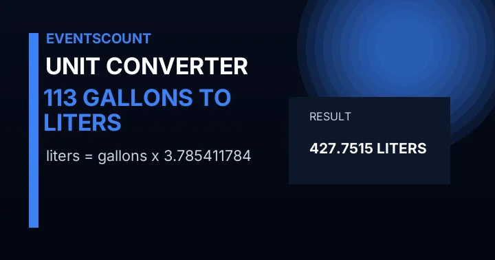 113 Gallons To Liters