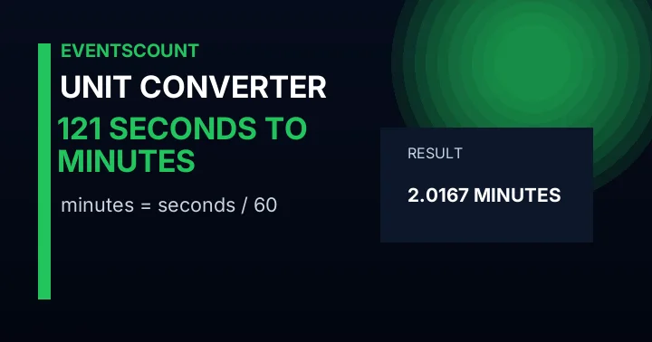 121 Seconds To Minutes