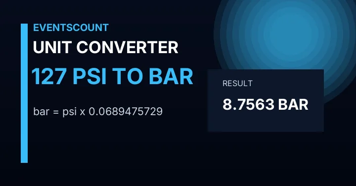 127 Psi To Bar