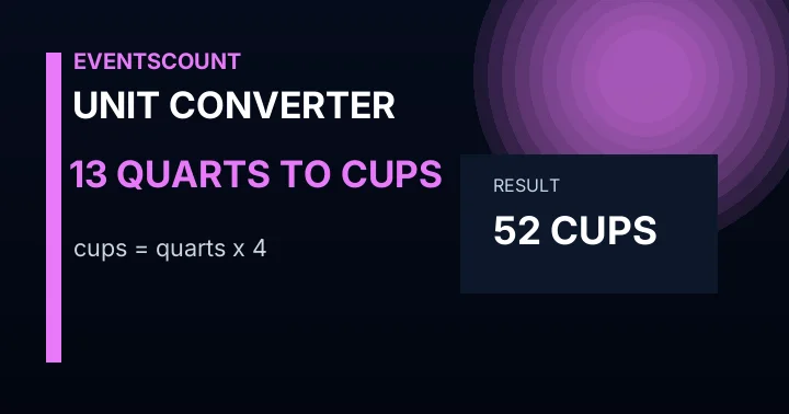 13 Quarts To Cups