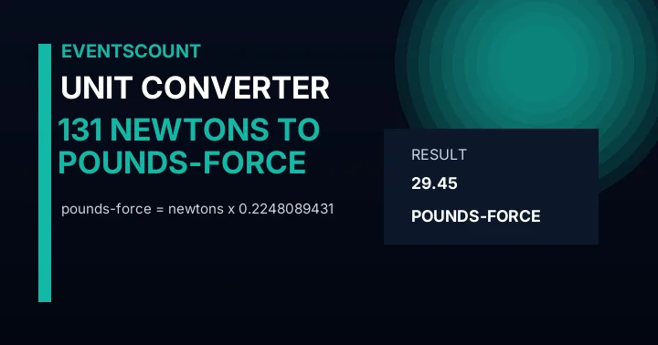 131 Newtons To Pounds-force
