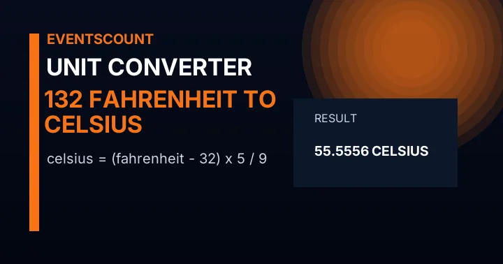 132 F to C