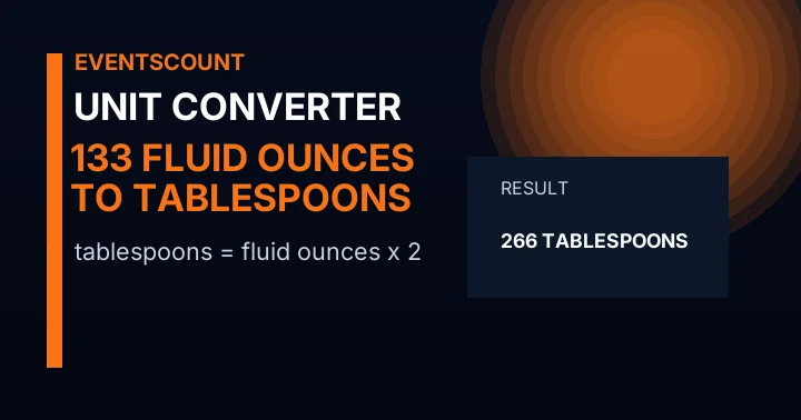 133 Fluid Ounces To Tablespoons