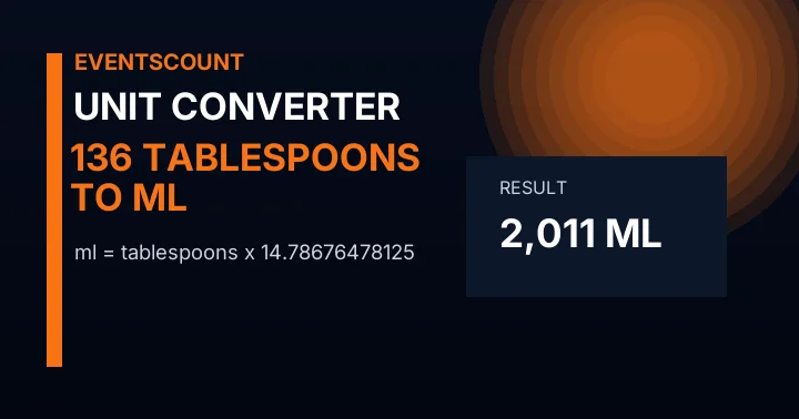 136 Tablespoons To Ml