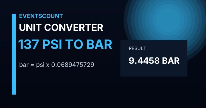 137 Psi To Bar